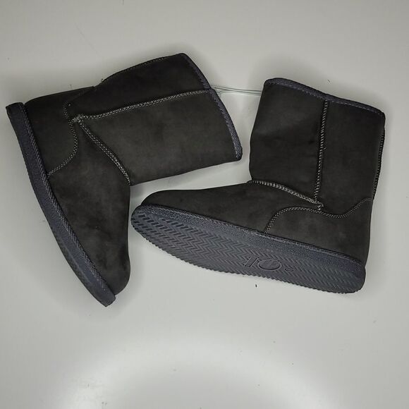 NEW 1 NORDSTROM HARPER CANYON UGG STYLE GRAY FAUX SUEDE + SHERPA BOOTS NWT - Picture 7 of 8